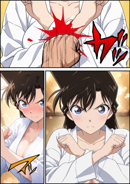 名探偵コ〇ン 毛利蘭 集団わいせつ事件 タオル1枚で男湯潜入編 ピート出版 エロ漫画6