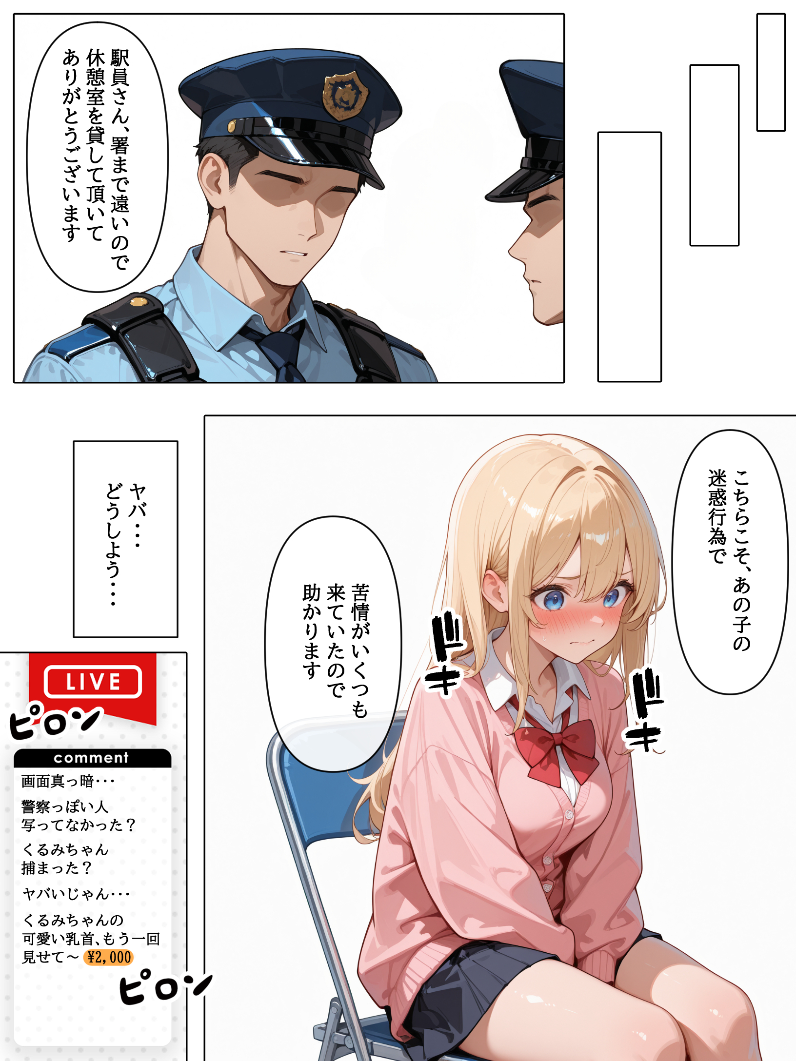 迷惑配信者を、捕まえた！「迷惑配信者への’指導’（性行為）がネット配信！？」 AOI-COMICS エロ漫画12