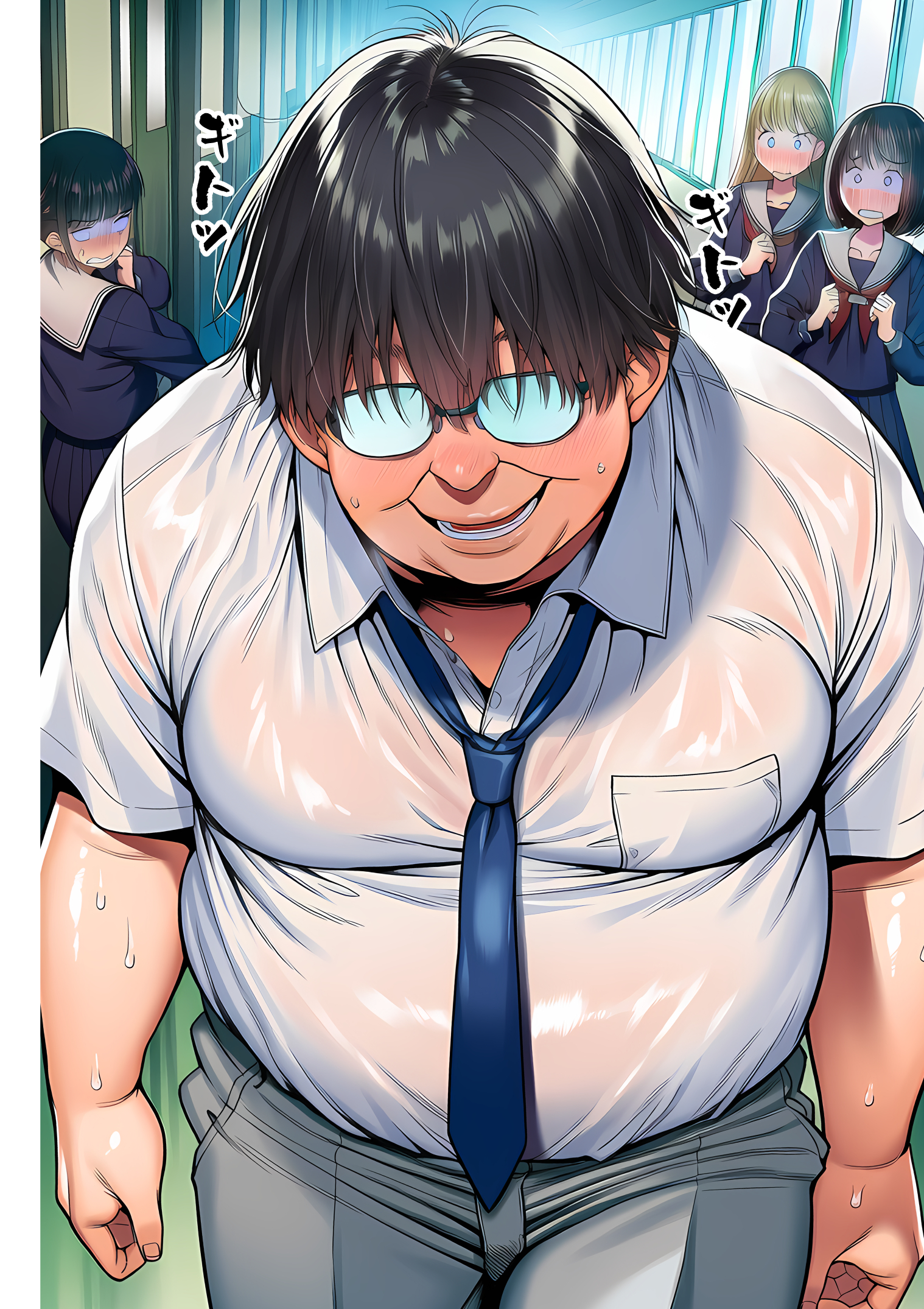 催●洗脳支配学園〜逆襲のデブオ〜 夜あくび小隊 エロ漫画7